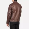 Damian Brown Leather Biker Jacket Gallery 2