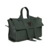 CONVERTIBLE EXECUTIVE LEATHER BAG IN OLIVE GREEN